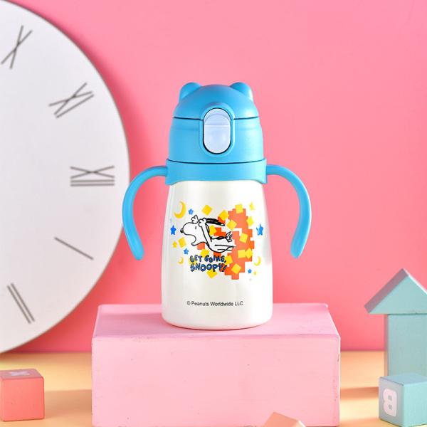 OEM 12oz Insulated Kids Water Bottles Stainless Steel With Push Button Spout