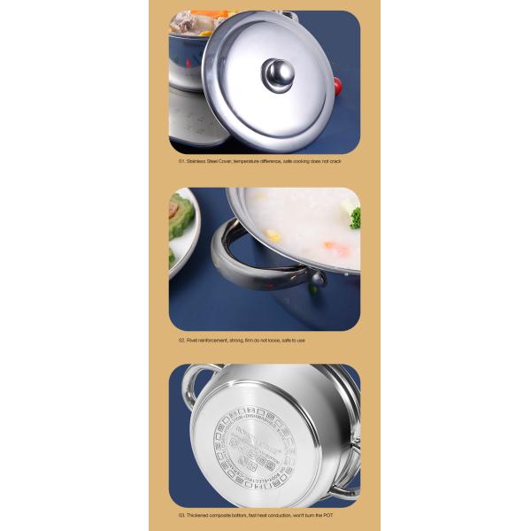 Stainless Steel Cookware Set 10 Piece Kitchen Ware Cooking Pot Set