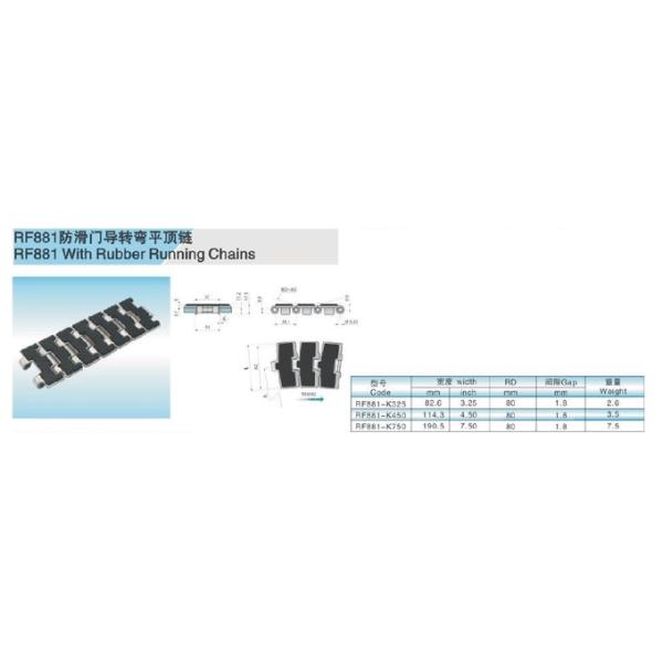 flat top conveyor chains stainless steel flat top chains with rubber friction top slat top chains
