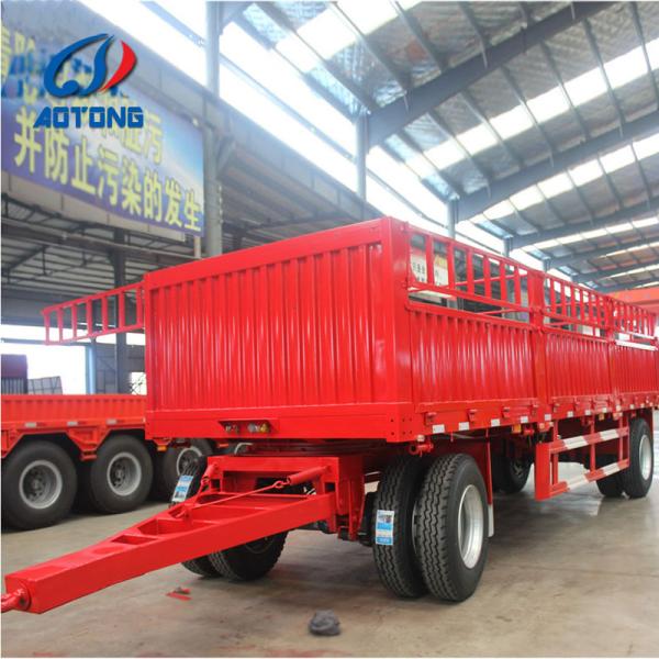 20ft 40ft 20-40Tons Small Flatbed Cargo Trailer Full Trailer Max Payload 40T 2/3 Axles