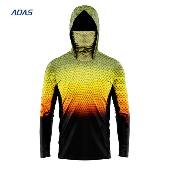 Antibacterial Outdoor Fishing Wear Hoodies UPF 50 Quick Drying Breathable Custom