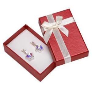 Quality Faux Velvet Insert Jewelry Gift Boxes , OEM / ODM Jewelry Box For Pierced Earrings wholesale
