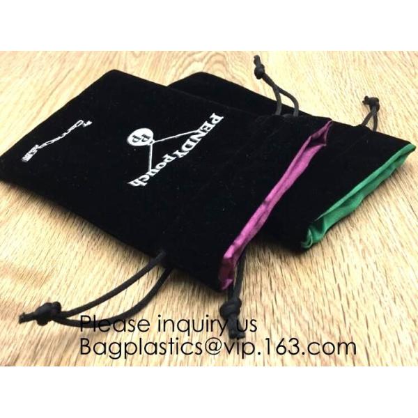 Snap Button for Necklaces Bracelet Rings Watch, Satin Liner Storage Bag Drawstring Velvet Pouch,Gym Bag Garment Organize