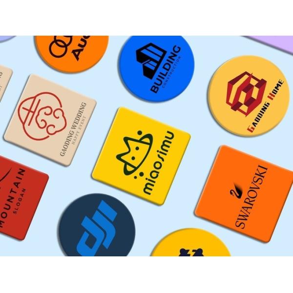 Sublimation Name Badge Blanks Glass Fridge Magnet Custom Printing ID Tags Sublimation Magnet Badges