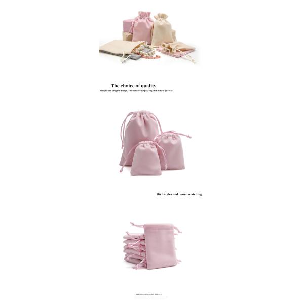 Anti Scratch Drawstring Velvet Jewelry Bag Pouch For Jewelry Luxury Gift Packaging