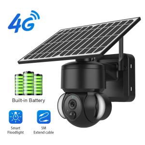 Quality Tuya PTZ IP Solar Security Camera 4G 3MP Wireless Surveillance wholesale