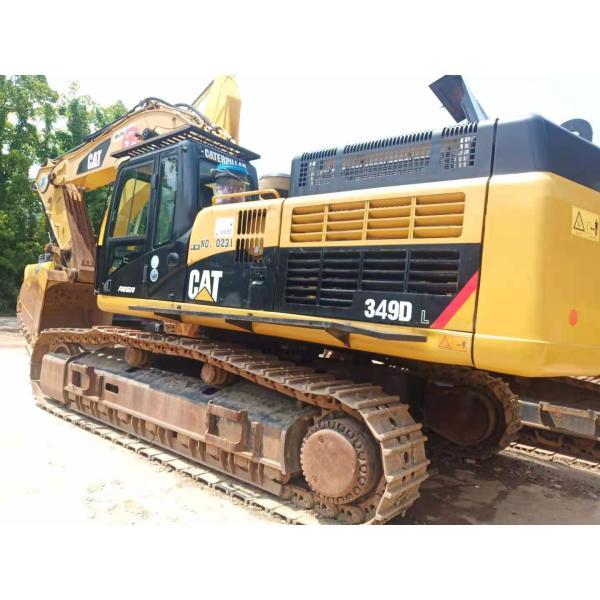 Used Caterpillar Cat 349D L Excavator 20 Tons 283 kW Power Yellow Low Working Hours