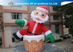 China 10m Big Inflatable Holiday Decorations / Blow Up Father Christmas on sale
