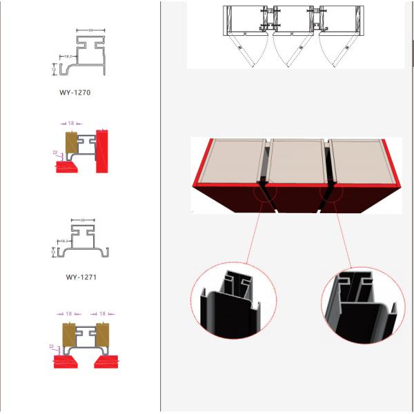 OEM Furniture Hardware Accessories Aluminium Profile For Kitchen Cabinet Doors