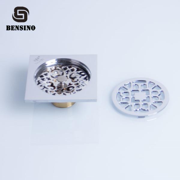 Hotel 100 Mm Square Floor 360g Brass Sink Strainer