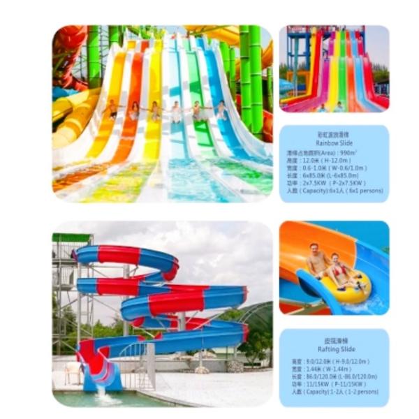 3M Height Water Park Slide Amusement Park Slide Equipment For Commercial Use