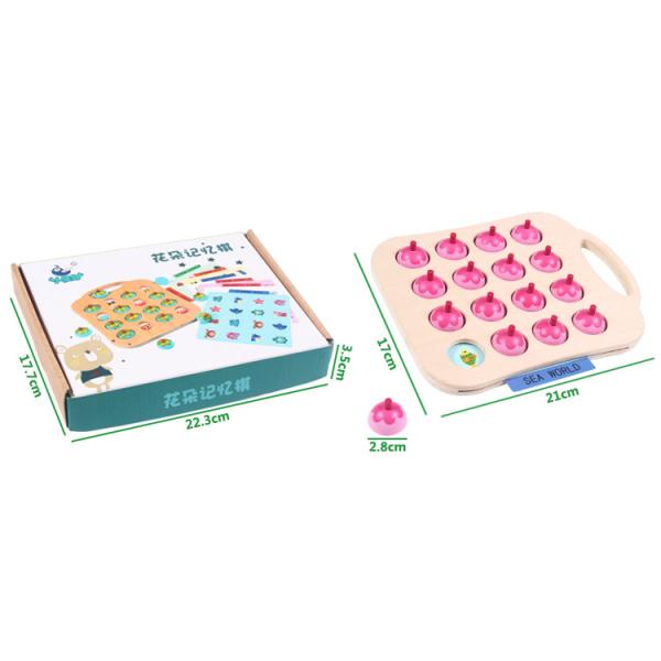 Montessori 3D Unisex Memory Match Puzzle Game Chess Toy