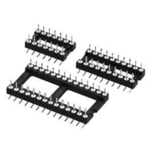 2.54mm Round Machine Pin Headers , Male IC Socket PCB Header Connector