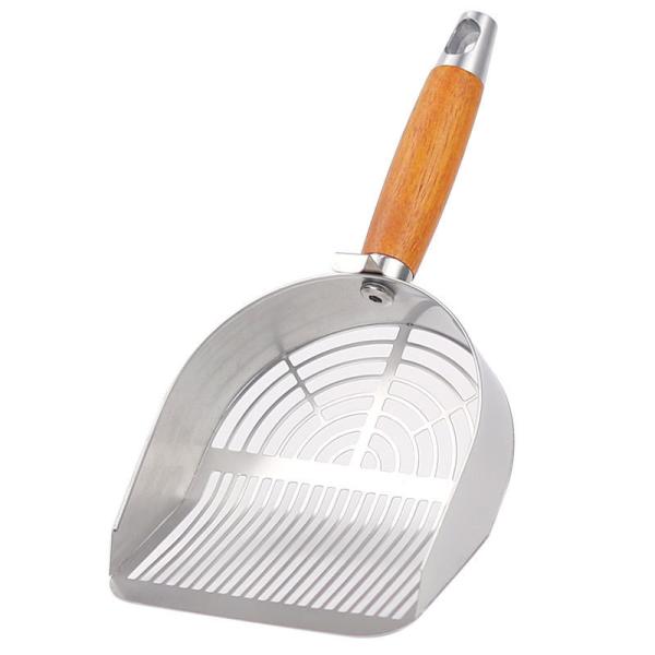 Professional-Grade 304 Stainless Steel Cat Litter Scoop - Heavy-Duty Pet Cleaning Tool for Bentonite & Tofu Litter (Large/Small, Bulk Import)