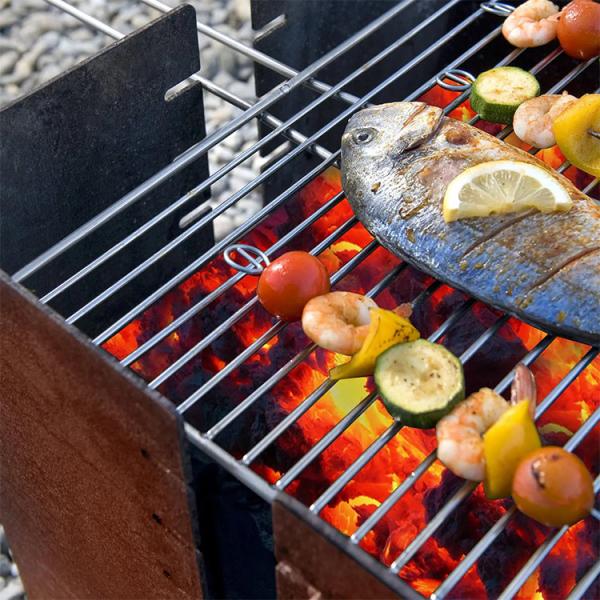 Eco Friendly Outdoor Cooking Grills Rust Corten Steel Bbq Grill Weather Proof