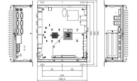 Mis-Qm77 Aluminium Fanless Embedded Compute IPC I5 3320M 2PCI