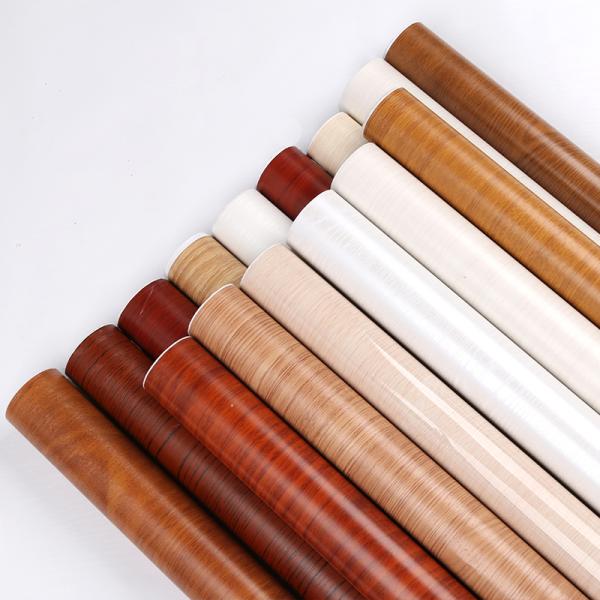 Wood Grain Self-Adhesive PVC Vinyl Wall Panels Modern Style Wallpaper Contact Paper for Door Stickers