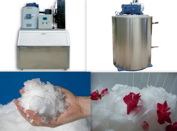 Fast Industrial 1 Ton Flake Ice Making Machine For Fish Fresh Keeping