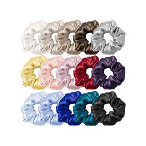 Quality 22mm Oversized Silk Scrunchie , 100% Mulberry Silk Thick Hair Bobbles With Gift Bag wholesale