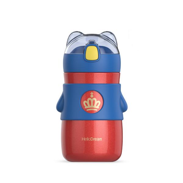 Personalized 300ml Travel Insulated Kids Water Bottle Cup With Straw