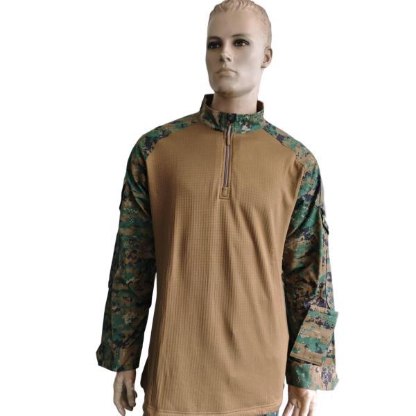 Military Style Camouflage Combat Suit Training Top Breathable Training Camouflage Clothing