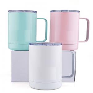 China 10oz Stainless Steel Coffee Cups With Lids , Coffee Insulated Mug OEM Welcomed on sale