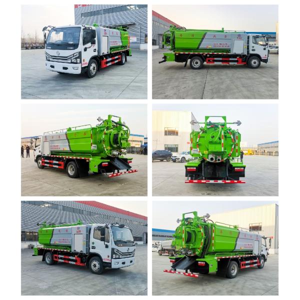 4x2 Chinese Dongfeng 10000 liters Vacuum Sewage Clean and Suction Truck With Water Tank and Sewage Tank