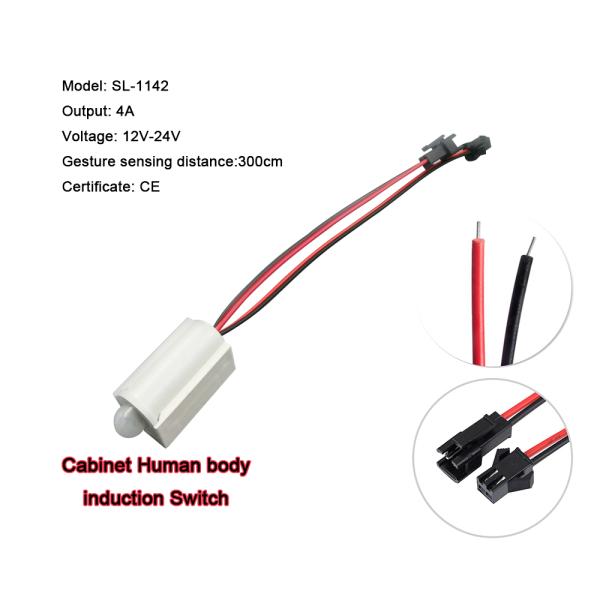LED Light Door Cabinet Sensor Switch DC 12V 3A/5A for 1-6mm Mercury Mirror Sensing Range