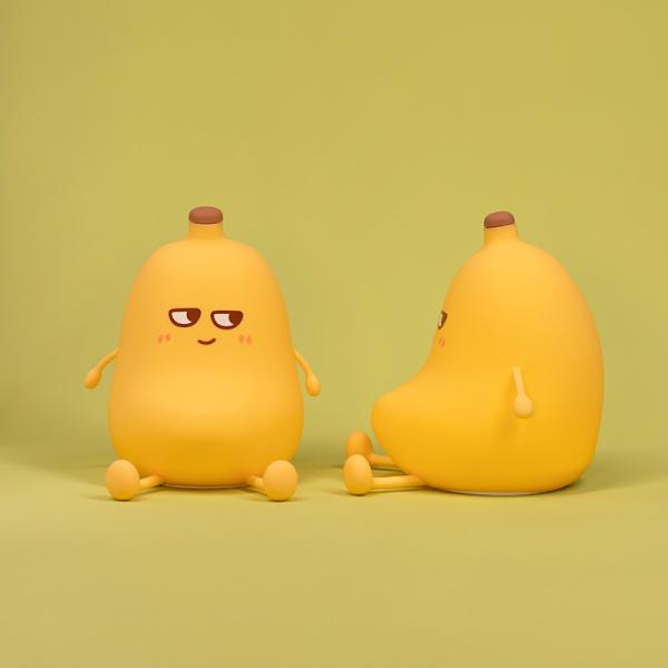 Modern Design Banana Silicone Night Light Cute Rechargeable Dimmable LED Small Desk Lamp For Bedroom And Table Decorations