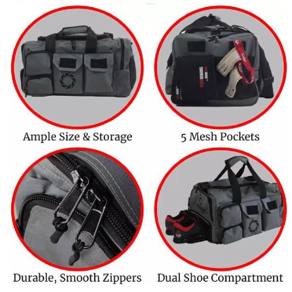 1.9 Gallons Men Women Gym Bag With Dual Shoe Compartment