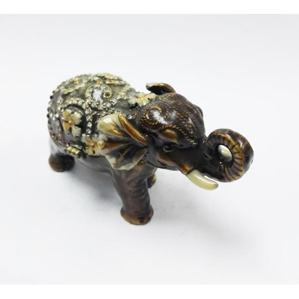 Elephant trinket jewelry box petwer metal jewelry box display box