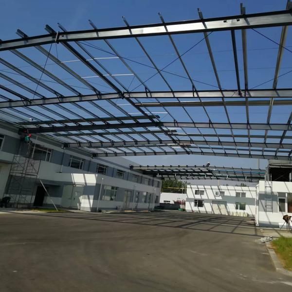 Q235 Prefabricated Steel Building with Sandwich Panel Roof Cladding