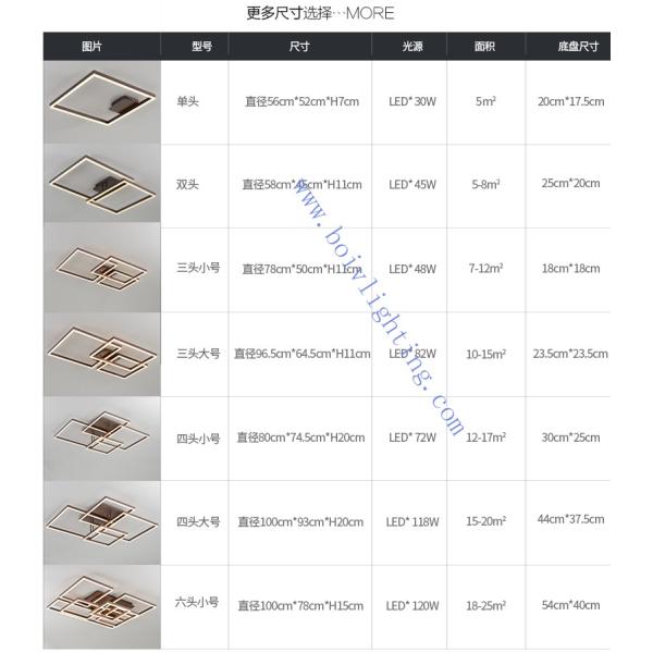 Decorative Modern Rectangle Acrylic LED Suspended Ceiling Lighting 580*450*110MM