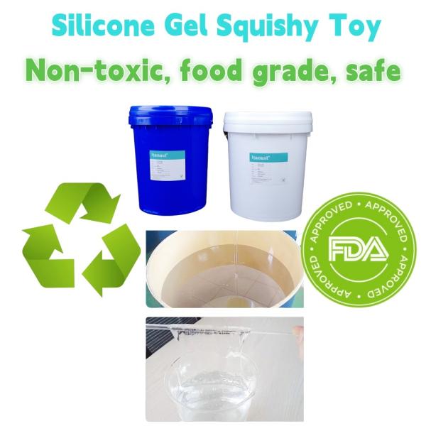 Food Safe Liquid Silicone 200KG Squishy Bulk Silicone Rubber Gel Liquid 1:1 For Craft Toys