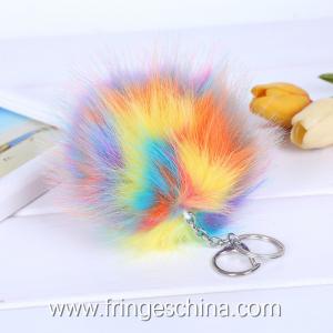 Quality Wholesale Colorful Fake Fur DIY Pom Pom Ball For Handbag Costume Keychain Decoration wholesale