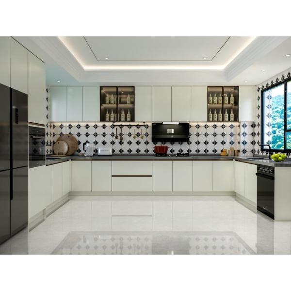 Fadior Cream White Kitchen Stainless Steel Cabinet Elegant And Functional Design