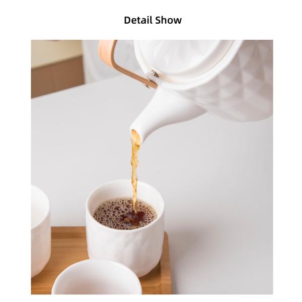 Sustainable Ceramic Type Porcelain Tea Set Of 6 Japanese White Tea Cups With Gift Box