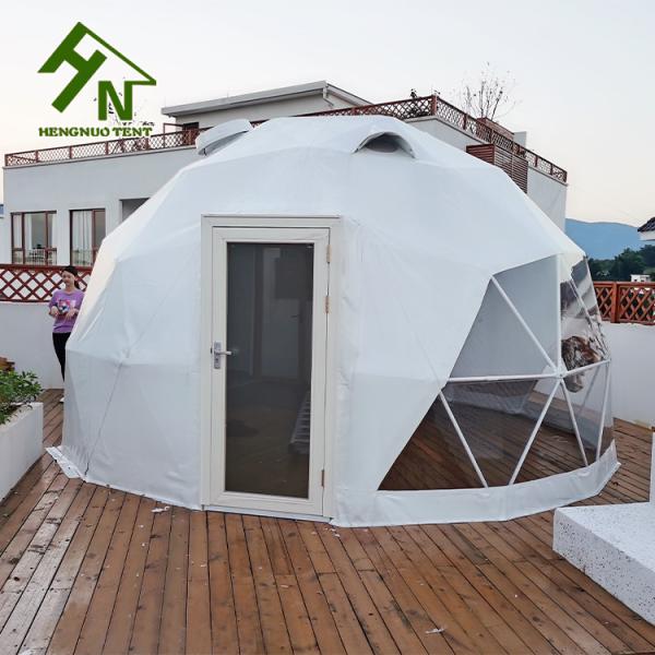 Luxury Galvanized Steel Geodesic Dome Structure Family Camping Tent Fire Resistance