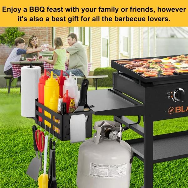 Charcoal Barbecue Grill Accessories Holder with Magnetic Strip Paper Towel Holder