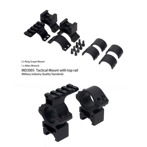Aluminum Alloy Tactical Scope Mounts With Top Rail Fits On Weaver Rail / Hunting Accessories