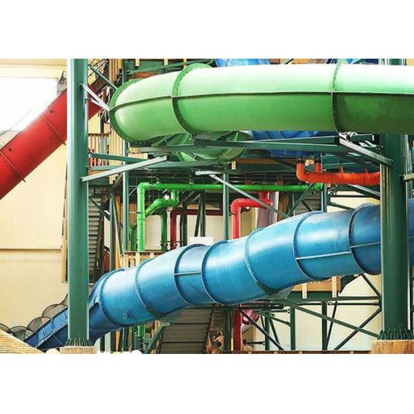 Industrial Aqua Water Park Tube Slide Gaint Fiber Glass Capacity 360 Persons / H