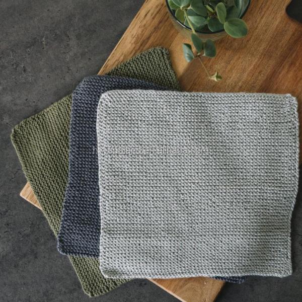 Y-F Crochet Handmade Knit Dishcloths Modern Kitchen Gifts Knitted Cotton Dish Dishcloth