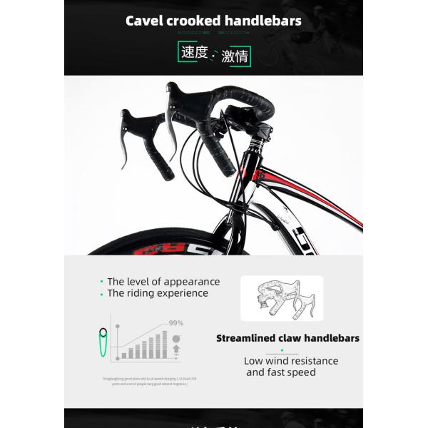 OEM/ODM Accepted 16kg Road Bike with Steel Carbon Frame 26'' Bicycle Mountainbike 700C Roadbike