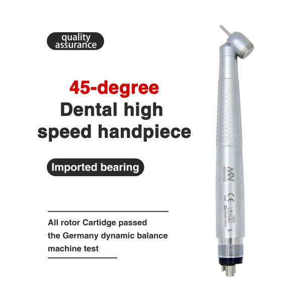 0.3Mpa 45 Degree Dental Handpiece Aluminum Alloy High Speed Dental Drill