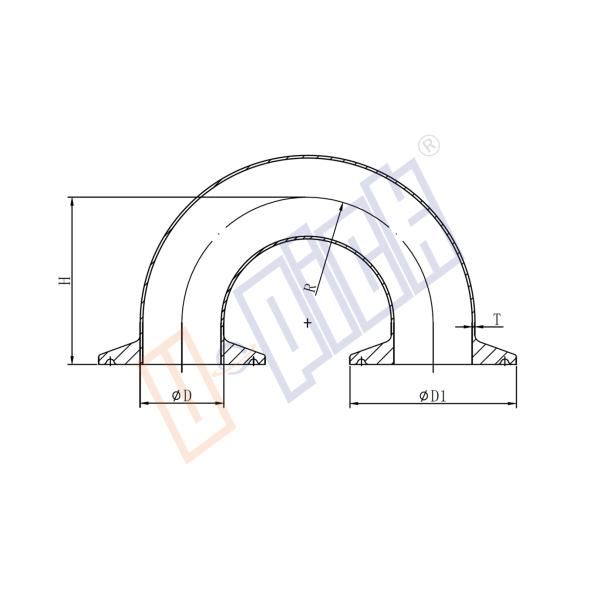 Food Grade 304 Stainless Steel Pipe Fittings 180 Degree U Fast Loading Return