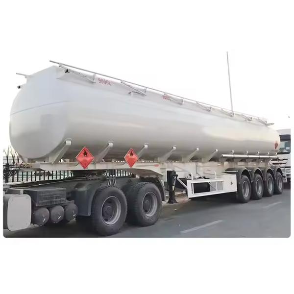 4 Axles 54000liters 6 Compartments Carbon Steel For Liquid Chemical Petroleum Food Processing Oil Fuel Tank Trailer