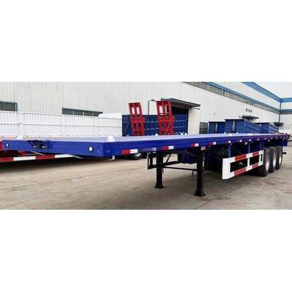 Flatbed 40 Foot Tri Axle Flat Deck Trailer Trailer-Container
