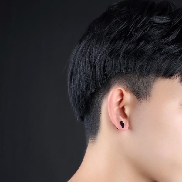 Fashion Music Note Stainless Steel Stud Earrings For Women men Gold /Black/steel Color Punk Female Daily Jewelry Gift