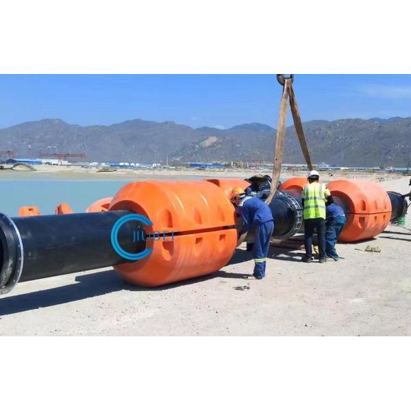 Cylindrical 150KG Durable Dredging Pipe Float With UV Resistance