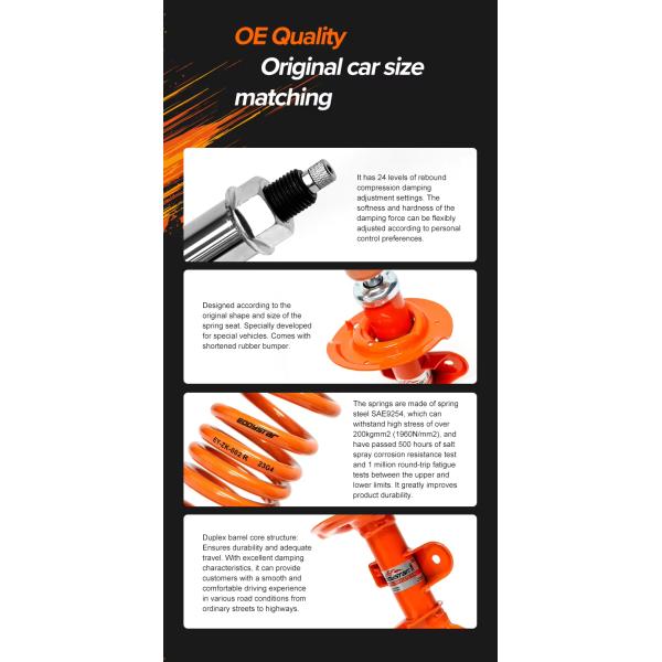 Easy Installation Shock Absorber And Strut Flexible For Volkswagen Polo